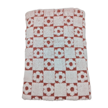 Load image into Gallery viewer, Hooded Towel - Flower Checker Board
