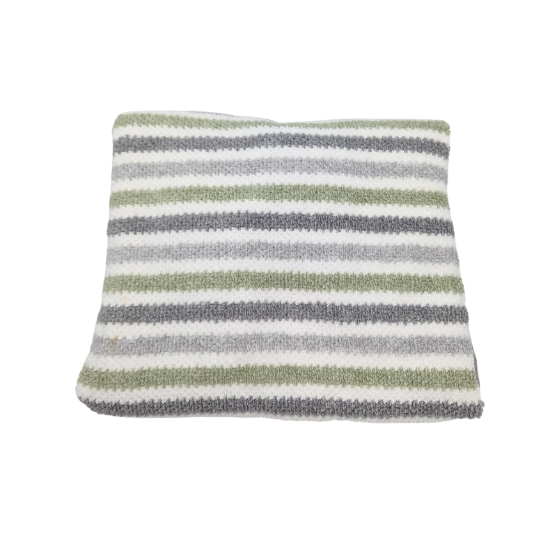 Hooded Towel - Green & Grey Stripes