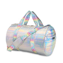 Load image into Gallery viewer, Puffer Duffle Bag - Iridescent Tie Dye
