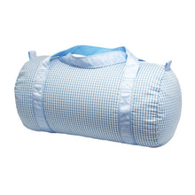 Load image into Gallery viewer, Medium Duffle Bag - Blue Gingham
