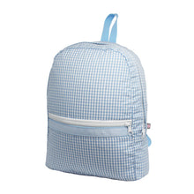 Load image into Gallery viewer, Blue Gingham Knapsack Small
