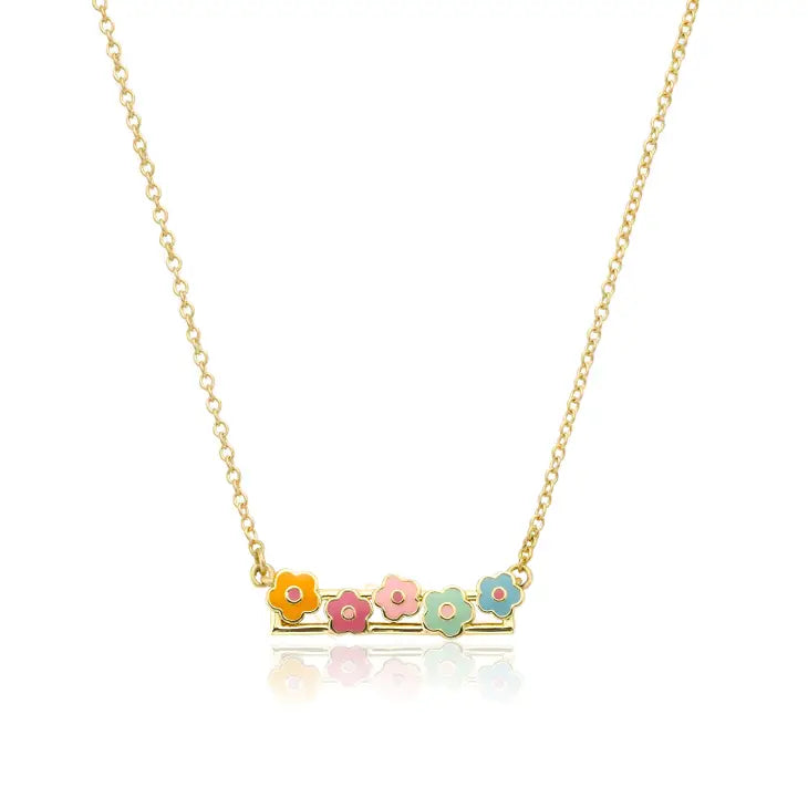 Necklace - Flower Bar