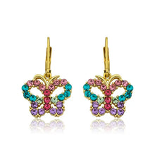 Load image into Gallery viewer, Earrings - Rainbow Buttrfly Leverbacks
