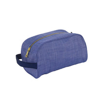Load image into Gallery viewer, Traveler Cosmetic Bag Navy Chambray
