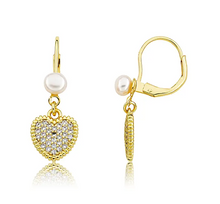 Load image into Gallery viewer, Earrings - Micro Pave Hearts
