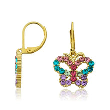 Load image into Gallery viewer, Earrings - Rainbow Buttrfly Leverbacks
