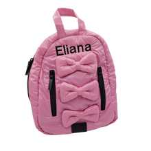 Load image into Gallery viewer, Puffer Mini Bows Knapsack - Light Pink
