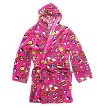 Load image into Gallery viewer, Fuzzy Robe - Pink Patches
